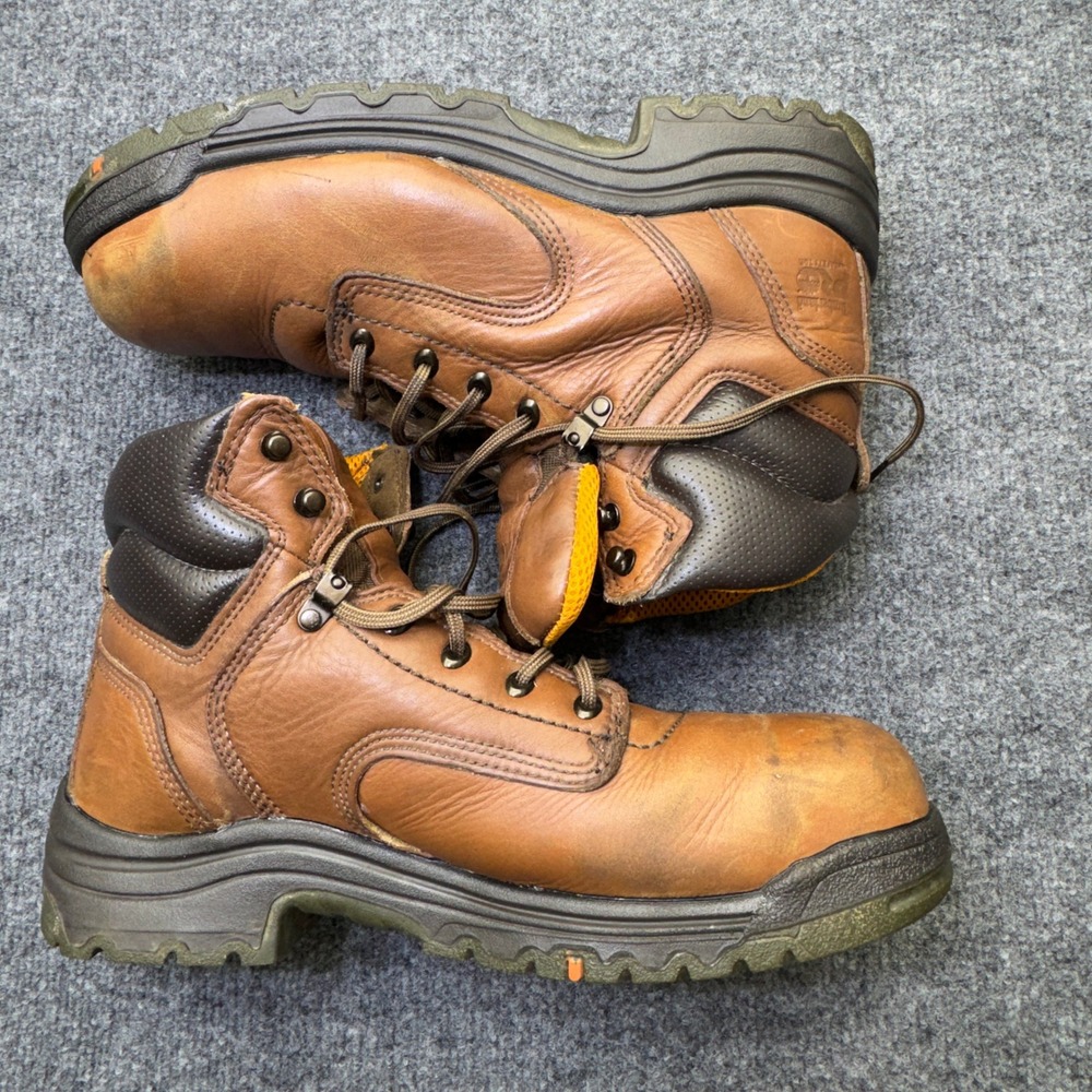 Timberland PRO Titan Mens 12W Brown Leather Safety Toe Work Boots Gorpcore Work